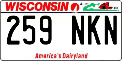 WI license plate 259NKN