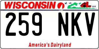 WI license plate 259NKV