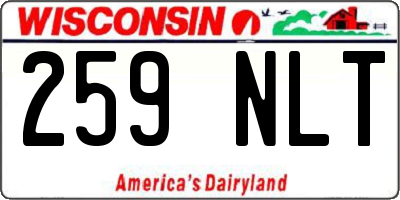 WI license plate 259NLT