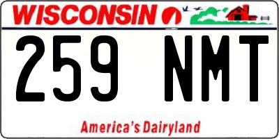 WI license plate 259NMT