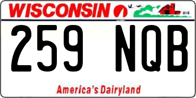 WI license plate 259NQB