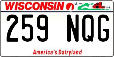 WI license plate 259NQG