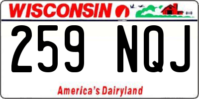 WI license plate 259NQJ
