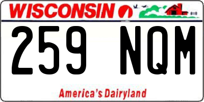 WI license plate 259NQM