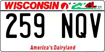 WI license plate 259NQV
