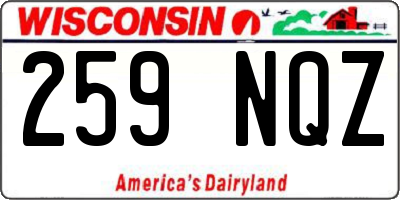 WI license plate 259NQZ