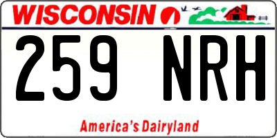 WI license plate 259NRH