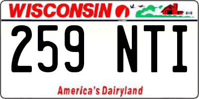 WI license plate 259NTI