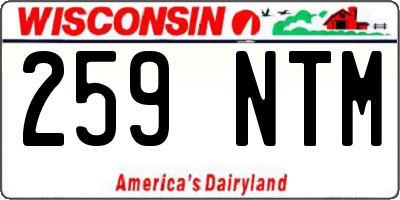 WI license plate 259NTM