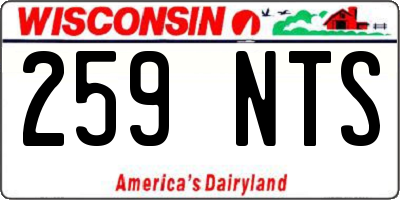 WI license plate 259NTS