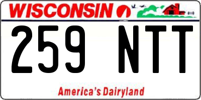 WI license plate 259NTT