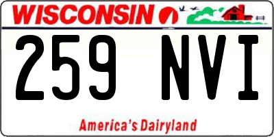 WI license plate 259NVI