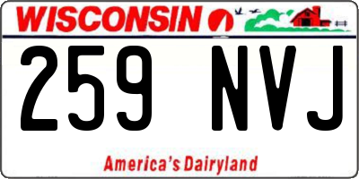 WI license plate 259NVJ