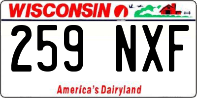WI license plate 259NXF