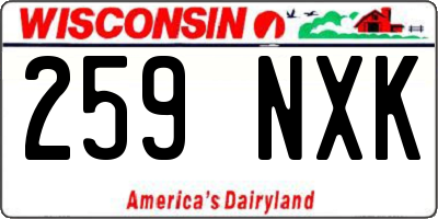 WI license plate 259NXK