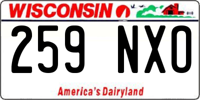 WI license plate 259NXO