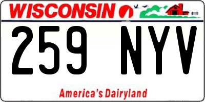 WI license plate 259NYV
