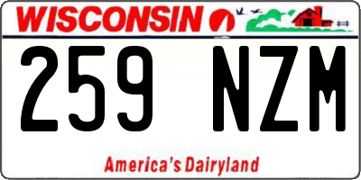 WI license plate 259NZM