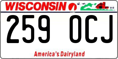 WI license plate 259OCJ