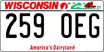 WI license plate 259OEG