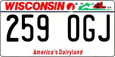 WI license plate 259OGJ