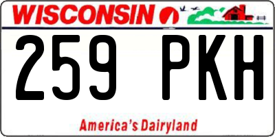 WI license plate 259PKH