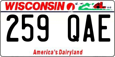 WI license plate 259QAE