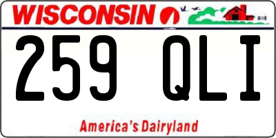 WI license plate 259QLI