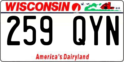 WI license plate 259QYN
