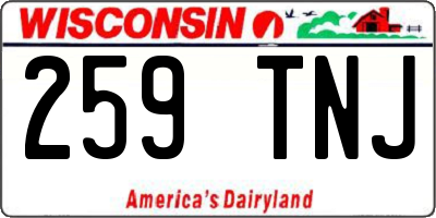 WI license plate 259TNJ