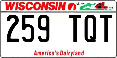 WI license plate 259TQT