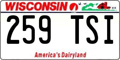 WI license plate 259TSI