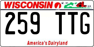 WI license plate 259TTG