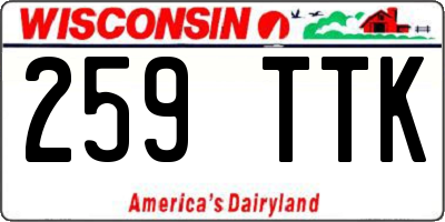 WI license plate 259TTK