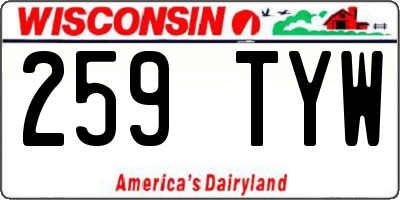 WI license plate 259TYW