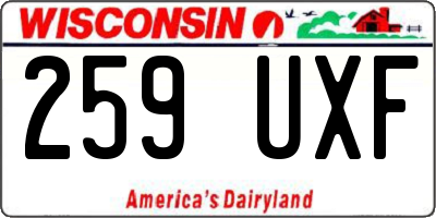 WI license plate 259UXF