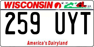 WI license plate 259UYT