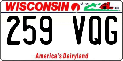 WI license plate 259VQG