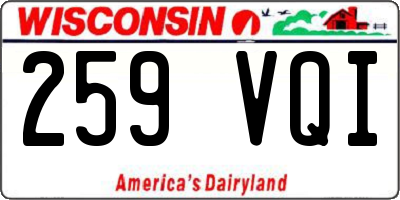 WI license plate 259VQI