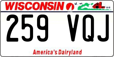 WI license plate 259VQJ
