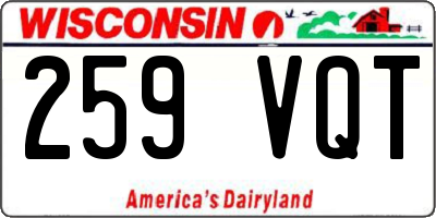 WI license plate 259VQT