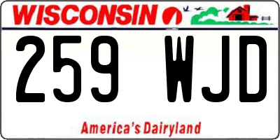 WI license plate 259WJD