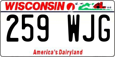 WI license plate 259WJG