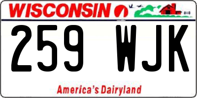 WI license plate 259WJK