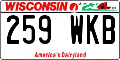 WI license plate 259WKB
