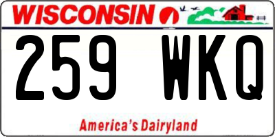 WI license plate 259WKQ