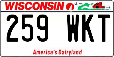 WI license plate 259WKT