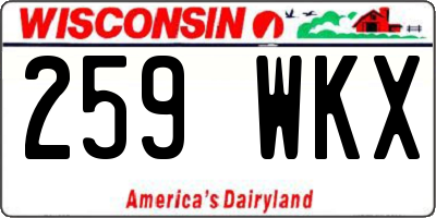 WI license plate 259WKX