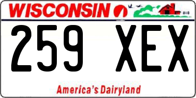 WI license plate 259XEX