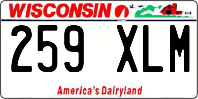 WI license plate 259XLM